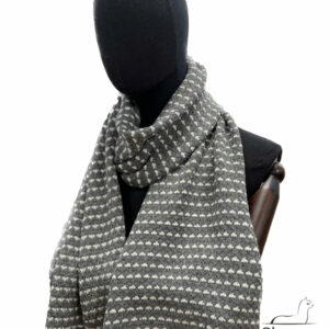 Echarpe Tripoli Gris argent & Blanc